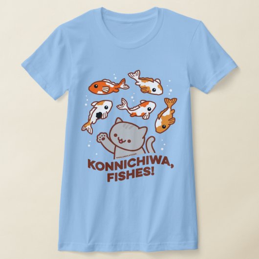 T-shirt Chat amusant - PÊCHES KONNICHIWA (Poser)