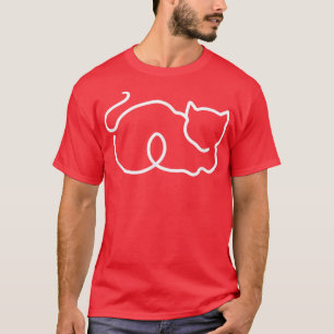 T-shirt Chat amusant une ligne Art Chats, Kitten pour Amou