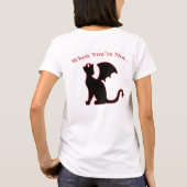 T-shirt Chat Ange À L'Avant (Dos)