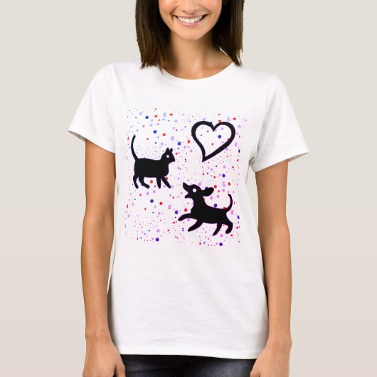 T-shirt chat, animal, chien (Devant)