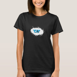 T-shirt Chat Animal Fun Éclaboussure