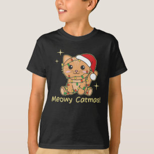 T-shirt Chat Animaux de Noël Cute Chats Meowy Catmas
