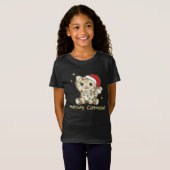 T-Shirt Chat Animaux de Noël Cute Chats Meowy Catmas (Devant entier)