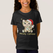 T-Shirt Chat Animaux de Noël Cute Chats Meowy Catmas (Devant)