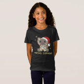 T-Shirt Chat Animaux de Noël Cute Chats Meowy Catmas (Devant entier)