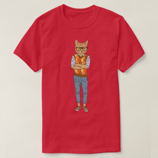 T-shirt Chat anthropomorphique (Design devant)