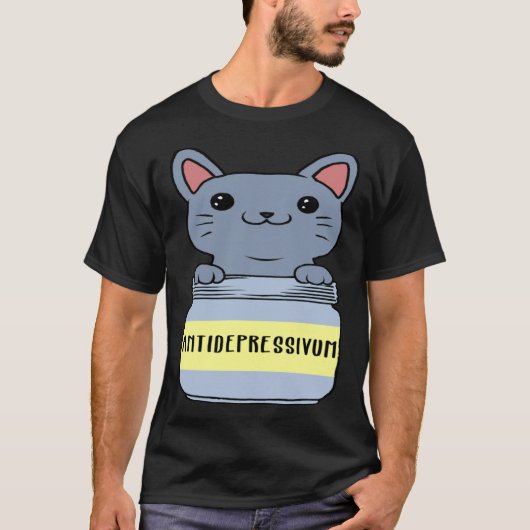 T-shirt Chat Antidépresseur Ca (Devant)