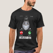 T-shirt Chat Appelle Feline Kitten Adorable Kitty Novelt (Devant)