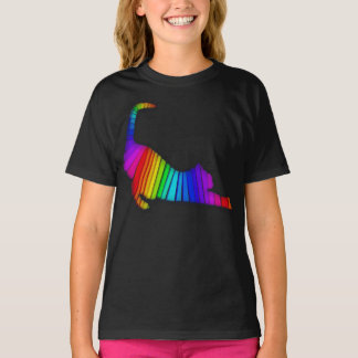T-shirt Chat arc-en-ciel
