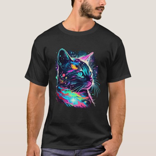 T-shirt Chat Arc-en-ciel Astro (Devant)