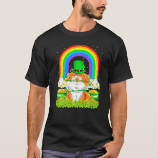 T-shirt Chat Arc-en-ciel Leprechaun Chat Persan Fête de la