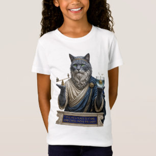 T-Shirt Chat Archimède Bleu Russe