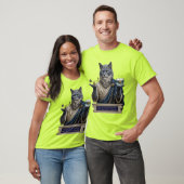 T-shirt Chat Archimède Bleu Russe (Unisexe)