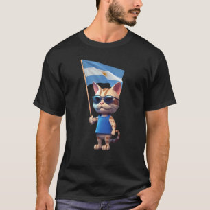 T-shirt Chat Argentine Drapeau Amérique du Sud Buenos Aire