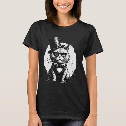 T-shirt Chat Aristocratique - Chat Drôle (Devant)