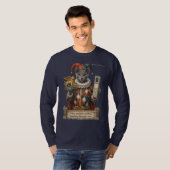 T-shirt Chat Arlequin Bleu Russe (Devant entier)