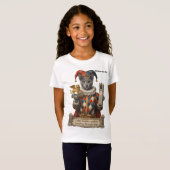 T-Shirt Chat Arlequin Bleu Russe (Devant entier)