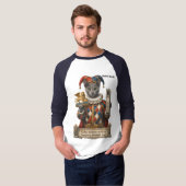 T-shirt Chat Arlequin Bleu Russe (Devant entier)