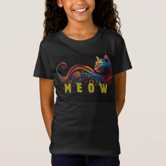 T-shirt chat Art numérique pour ENFANTS