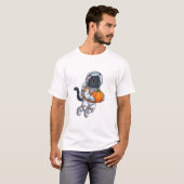 T-shirt Chat Astronaute avec Citrouille (Devant entier)