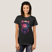 T-shirt Chat Astronaute Coloré (Devant entier)