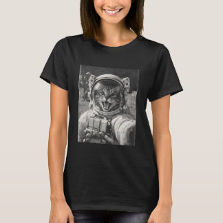 T-shirt Chat Astronaute Lune Selfie Mission Lunaire Explor