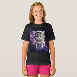 T-shirt Chat Astronaute Mignon dans l'Espace - Galaxie Cos