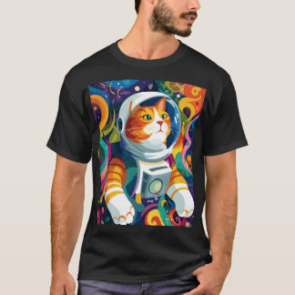 T-shirt Chat astronaute psychédélique de l'espace – Ar tri