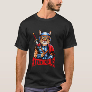 T-shirt Chat ATTITUDIOUS Dieu Grec Romain Drôle Attitude C