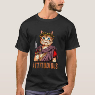 T-shirt Chat ATTITUDIOUS Dieu Grec Romain Gladiateur Attit
