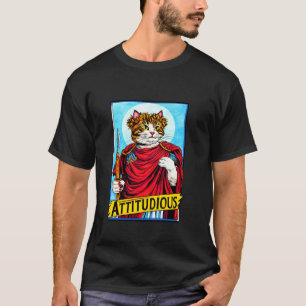 T-shirt Chat ATTITUDIOUS Dieu Grec Romain Gladiateur Attit