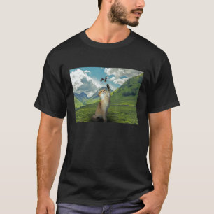 T-shirt Chat Attrapant Aigle
