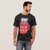 T-shirt Chat au Chocolat Chaud Malade de Sucre (Devant entier)