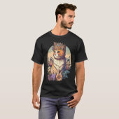 T-shirt Chat au couronne de fleurs 3 (Devant entier)
