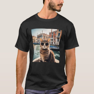 T-shirt Chat aux canaux de Venise