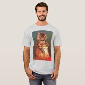 T-shirt Chat aux douceurs mélangées par Louis Wain (Devant entier)
