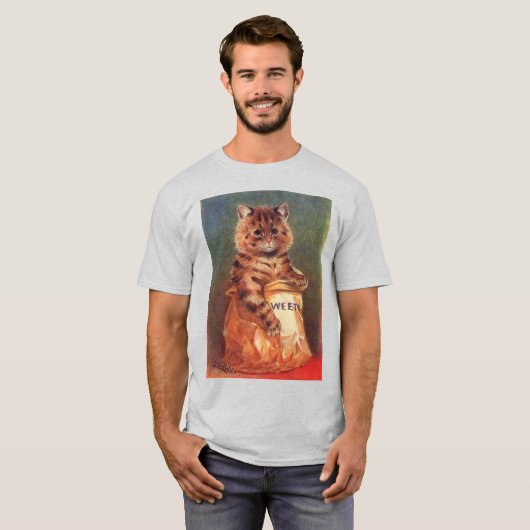 T-shirt Chat aux douceurs mélangées par Louis Wain (Devant entier)