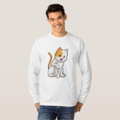 T-shirt Chat aux échecs avec pièce d'échecs Pawn (Devant entier)