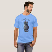T-shirt Chat aux yeux verts (Devant entier)
