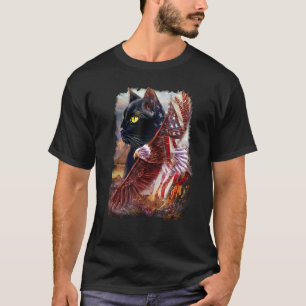 T-shirt Chat avec aigle américain