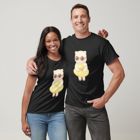 T-shirt Chat Avec Bague En Caoutchouc (Unisexe)