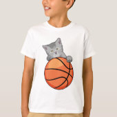 T-shirt Chat avec basket (Devant)