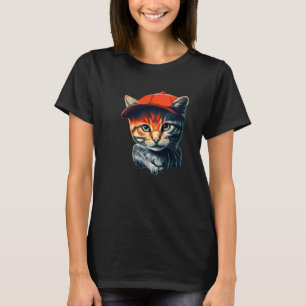 T-shirt Chat avec Beanie