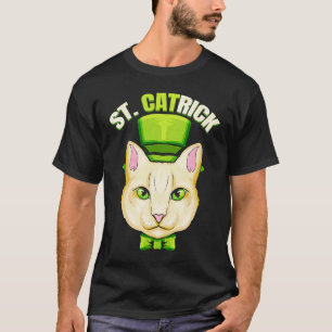 T-shirt Chat Avec Boucle Verte Et Cylindre Casquette St Ca