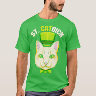 T-shirt Chat Avec Boucle Verte Et Cylindre Casquette St Ca