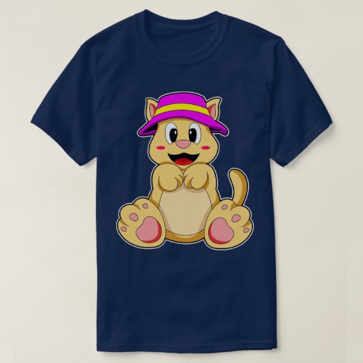 T-shirt Chat avec Casquette (Design devant)