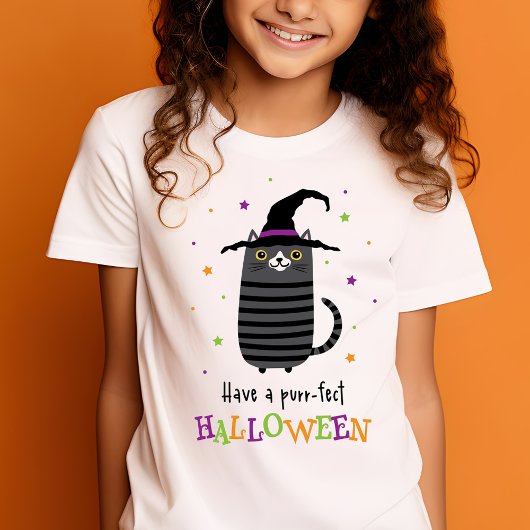 T-Shirt Chat avec casquette sorcier Avoir un purr-fect Hal
