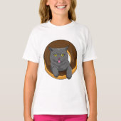 T-shirt Chat avec Donut (Devant)