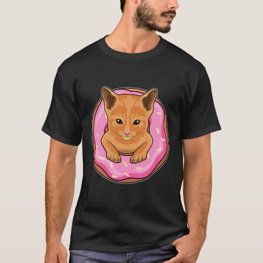 T-shirt Chat avec Donut (Devant)