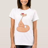T-shirt Chat avec Fleur Cute Kawaii Kitty (Devant)